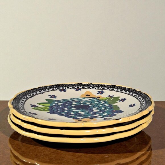 Pioneer Woman Floral Stoneware 8.25 Inch Set Of 3 Dessert Salad Plates - Picture 2 of 11